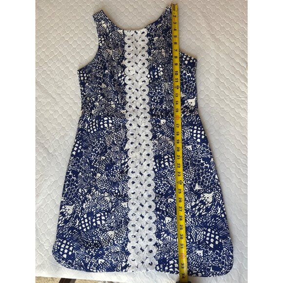 Lilly Pulitzer for Target Sleeveless Dress Women's Nautical Coastal Blue White 6 - Picture 10 of 13